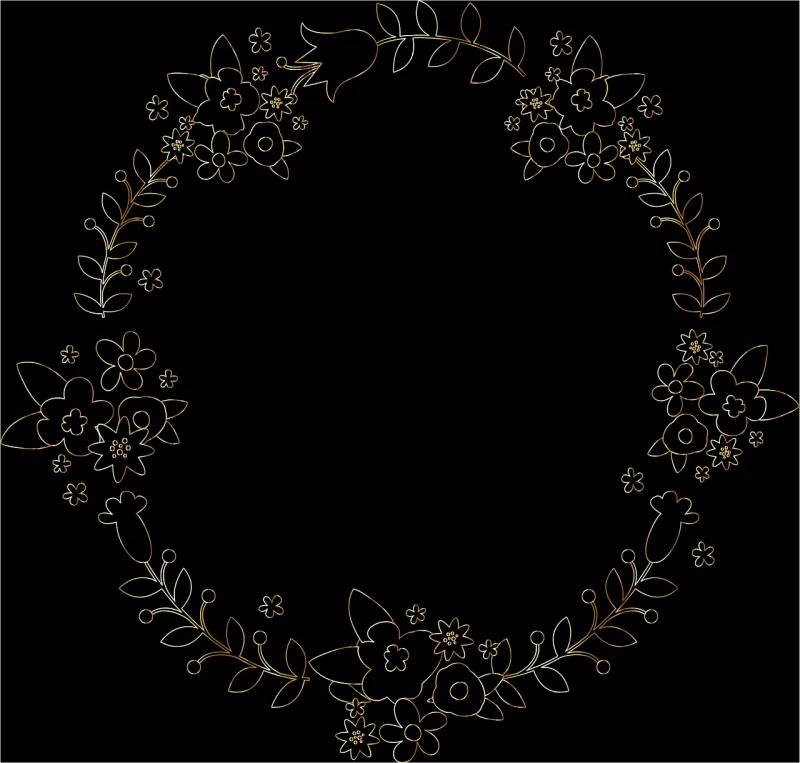 Wreath Frame Border Stickdatei – Weihnachten