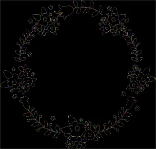 Wreath Frame Border Stickdatei