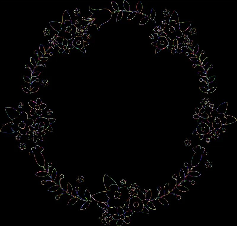 Wreath Frame Border Stickdatei – Weihnachten