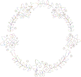 Wreath Flower wallpaper Frame Stickdatei