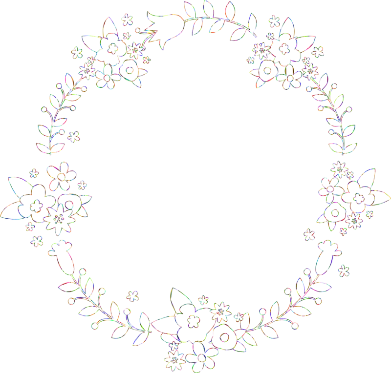 Wreath Flower wallpaper Frame Stickdatei – Weihnachten