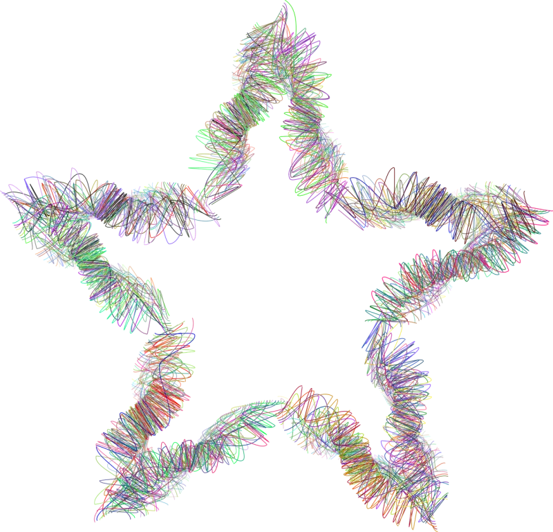 Star Geometric Shape Stickdatei – Natur