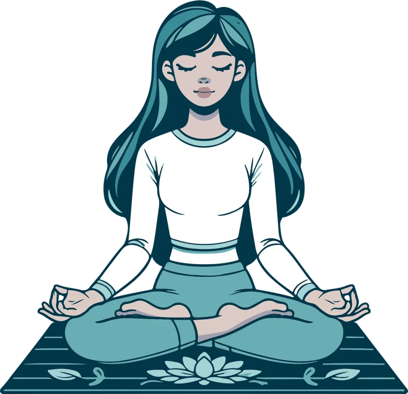 Woman Meditation Yoga Stickdatei – Sport