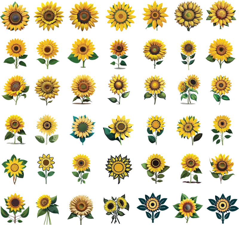 Ai generated Sunflowers Yellow Stickdatei – Blumen