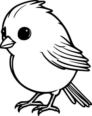 Bird Line art Cartoon Stickdatei