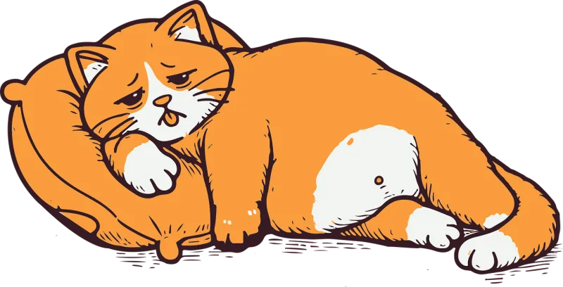 Cat Lazy Tired Stickdatei – Tiere