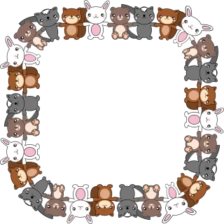 Wildlife Cute Animals Stickdatei