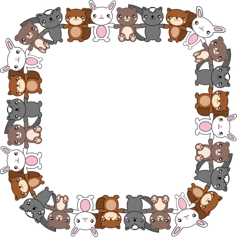 Wildlife Cute Animals Stickdatei – Tiere