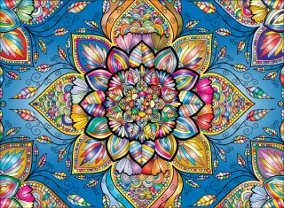 Mandala Floral Background Stickdatei