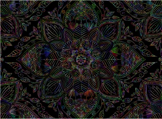 Mandala Floral Background Stickdatei – Blumen