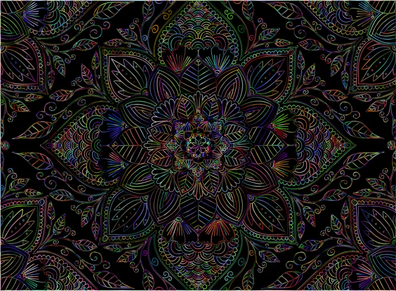 Mandala Floral Background Stickdatei – Blumen