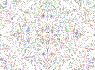 Mandala Floral Background Stickdatei