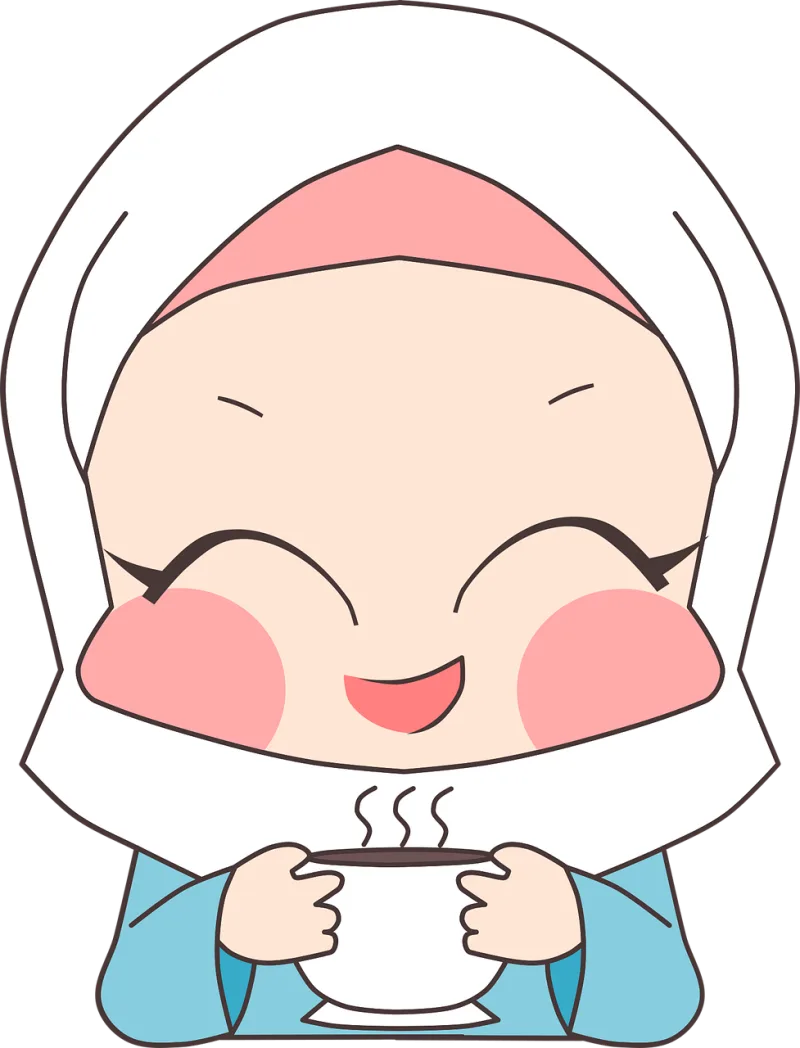 Girl Coffee Drink Stickdatei – Essen & Trinken