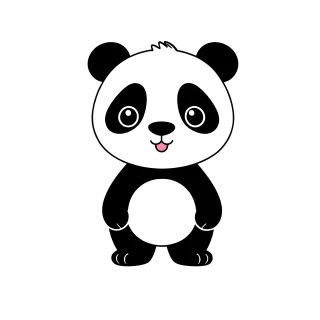 Ai generated Panda Animal Stickdatei
