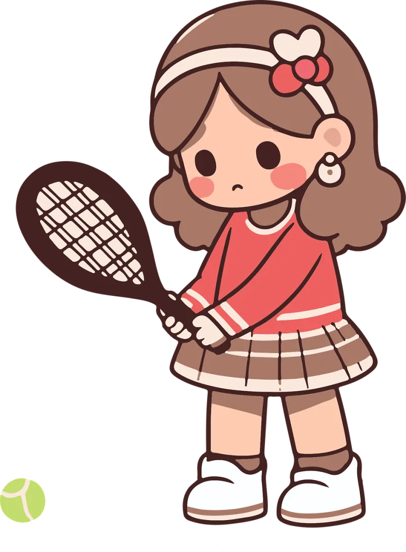 Woman Tennis Cartoon Stickdatei – Sport