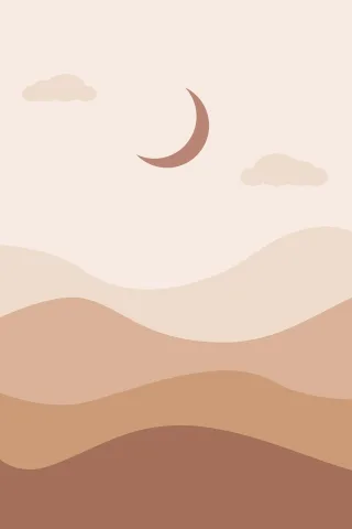 Desert Moon Sand dunes Stickdatei