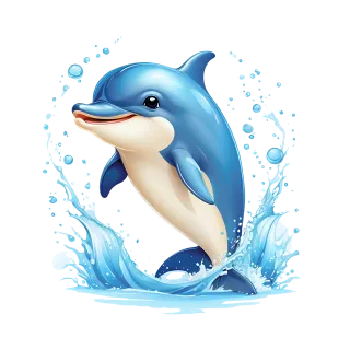 Dolphin Nature Aquatic Stickdatei