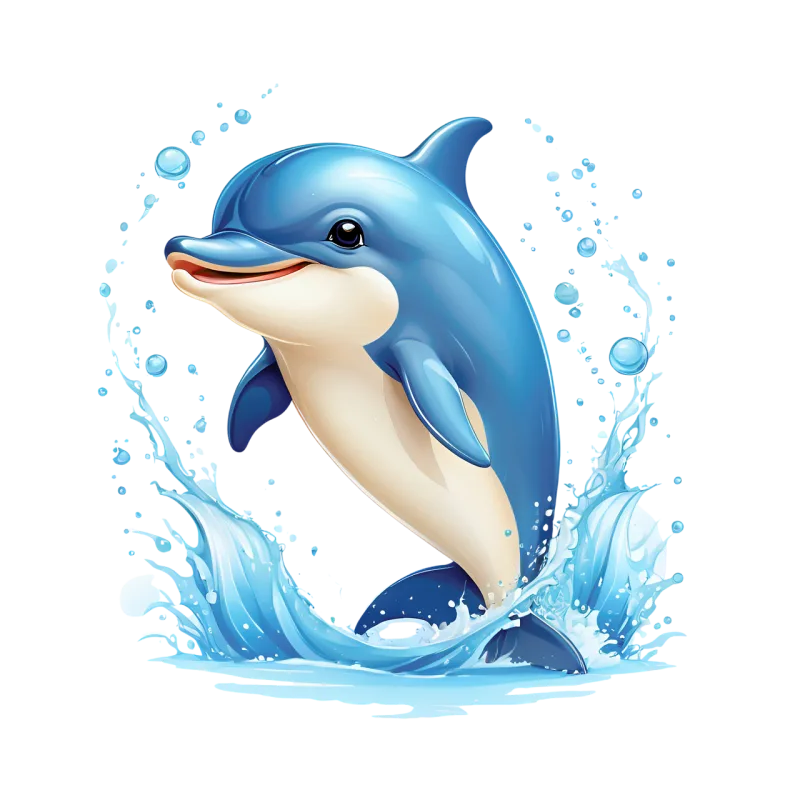 Dolphin Nature Aquatic Stickdatei – Tiere