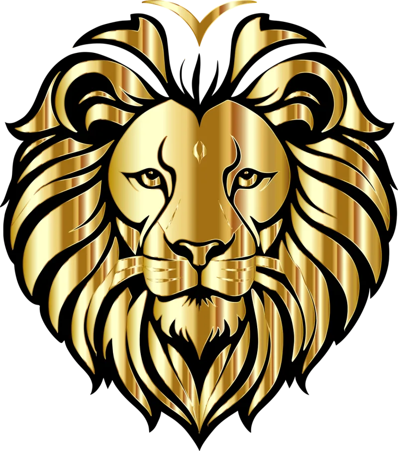 Lion Gold Animal Stickdatei – Tiere