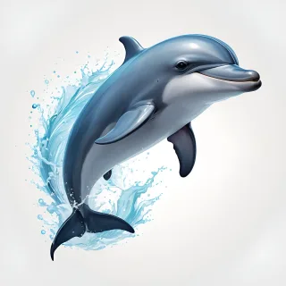 Ai generated Dolphin Mammal Stickdatei