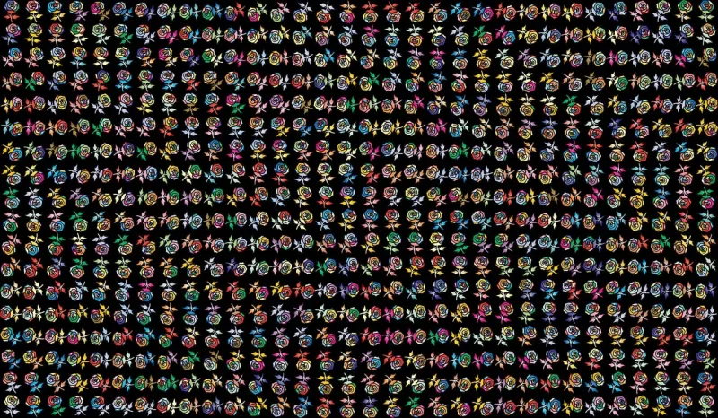 Pattern Beautiful wallpaper Beautiful flowers Stickdatei – Blumen