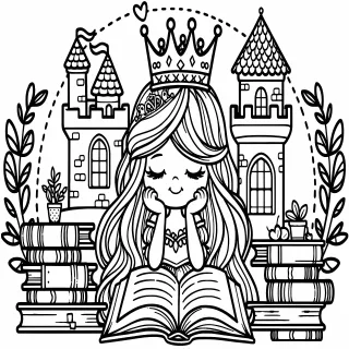 Ai generated Woman Princess Stickdatei – Kinder