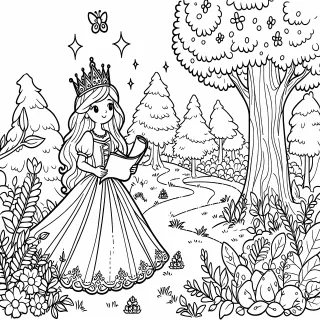 Ai generated Woman Princess Stickdatei – Kinder