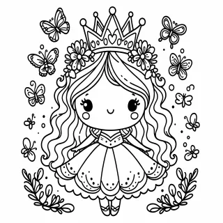 Ai generated Woman Princess Stickdatei – Kinder
