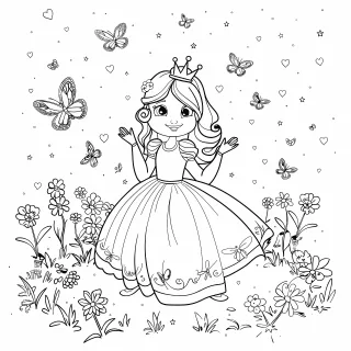 Ai generated Woman Princess Stickdatei – Kinder