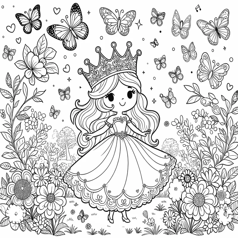 Ai generated Woman Princess Stickdatei – Kinder