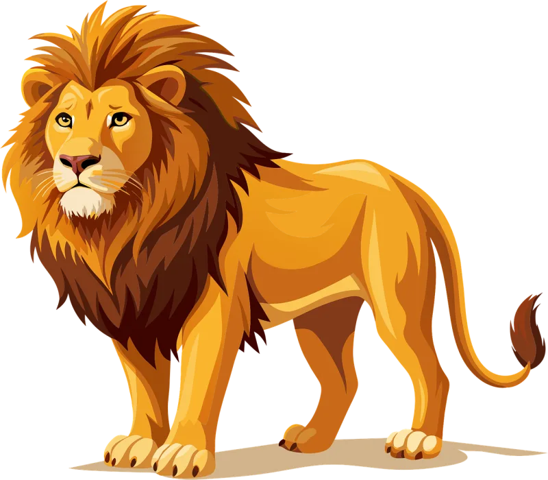 Ai generated Lion Feline Stickdatei – Tiere