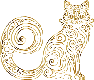 Cat Animal Decorative Stickdatei
