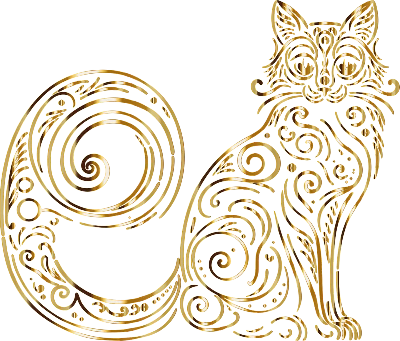 Cat Animal Decorative Stickdatei – Tiere