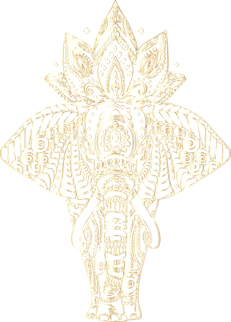 Elephant Animal Mandala Stickdatei – Tiere