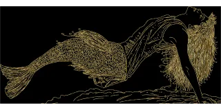 Woman Mermaid Underwater Stickdatei