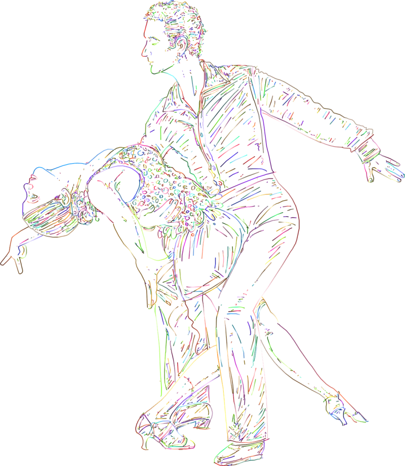 Couple Dancing Line art Stickdatei – Herzen & Liebe