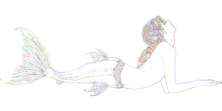 Mermaid Fantasy Woman Stickdatei