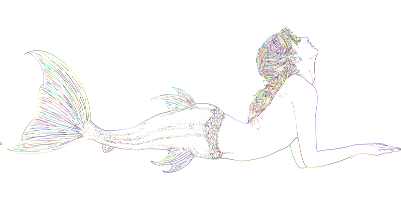 Mermaid Fantasy Woman Stickdatei – Kinder