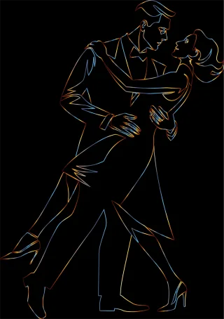 Ai generated Couple Dancing Stickdatei