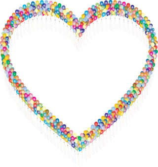 Balloons Heart Nature Stickdatei