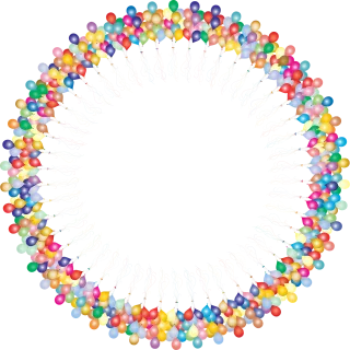 Balloons Frame Border Stickdatei