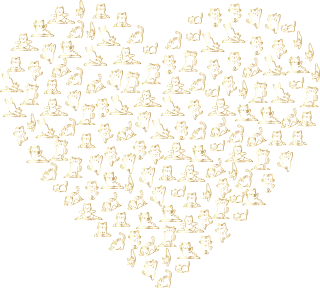 Cats Heart Love Stickdatei