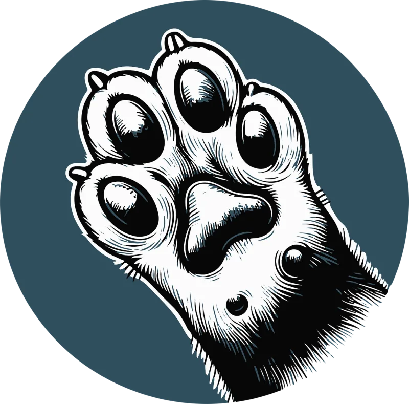 Cat Paw Pet Stickdatei – Herzen & Liebe