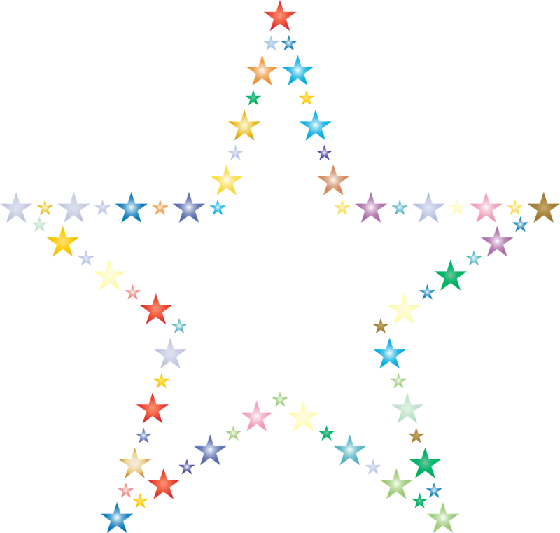 Stars Design Fractal Stickdatei – Kinder