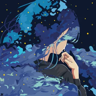 Woman Nature Stars Stickdatei