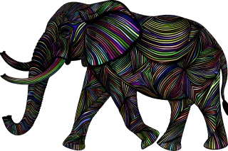Elephant Animal Pachyderm Stickdatei