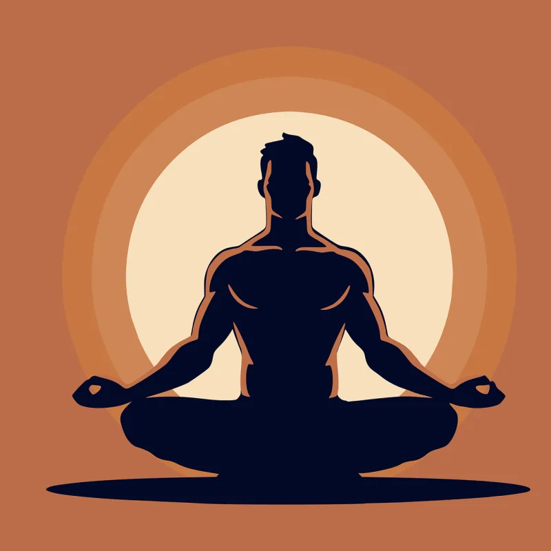 Man Yoga Meditation Stickdatei – Blumen