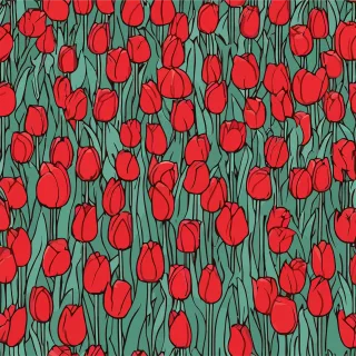 Ai generated Red Tulips Stickdatei – Blumen