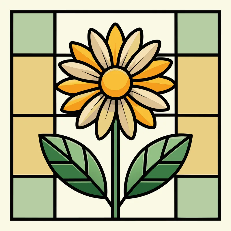 Ai generated Flower Daisy Stickdatei – Blumen