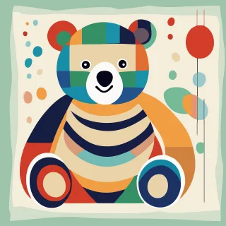 Ai generated Bear Animal Stickdatei